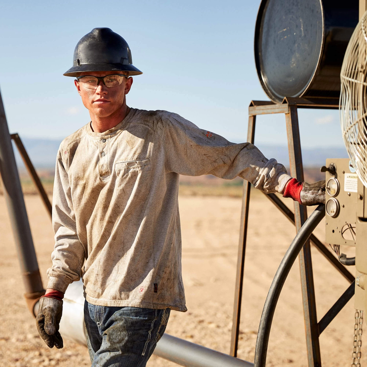 10022599 Men's Flame Resistant Air Henley T-Shirt By Ariat - Image 3