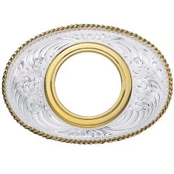 2650p Coin Holder Western Belt Buckle Without Coin By Montana Silversmiths