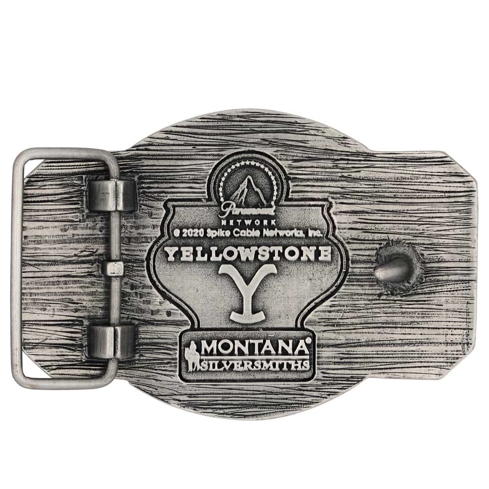 A910yel The Dutton Ranch Attitude Belt Buckle By Montana Silversmiths - Image 4