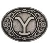 A914yel Yellowstone Y Floral Filigree Buckle By Montana Silversmiths