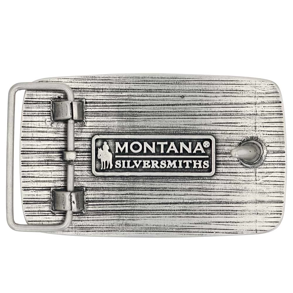 A923cst Cowboy Sh* Rectangular Attitude Buckle By Montana Silversmiths - Image 3