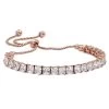 Bc3873rg Squarely A Rose Gold Tennis Bolo Bracelet By Montana Silversmiths