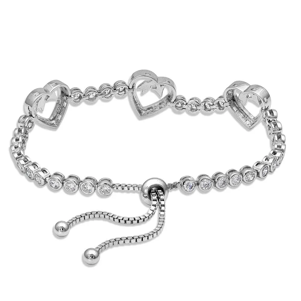 BC3949 Follow Your Arrow Heart Bolo Bracelet By Montana Silversmiths - Image 2