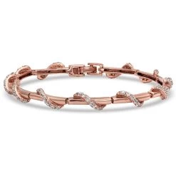 Montana Silversmiths Bc4155rg Twisting Rose Gold Bracelet By Montana Silversmith