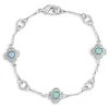 Bc5118 Chasing Opals Silver Charm Bracelet By Montana Silversmiths