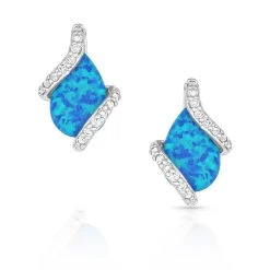 Er2725 Wrapped Opal Earrings By Montana Silversmiths