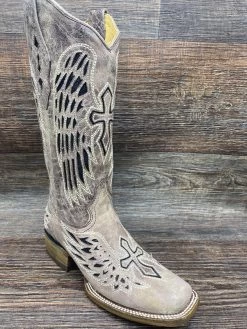 A1197 Ladies Brown/Black Wing & Cross By Corral