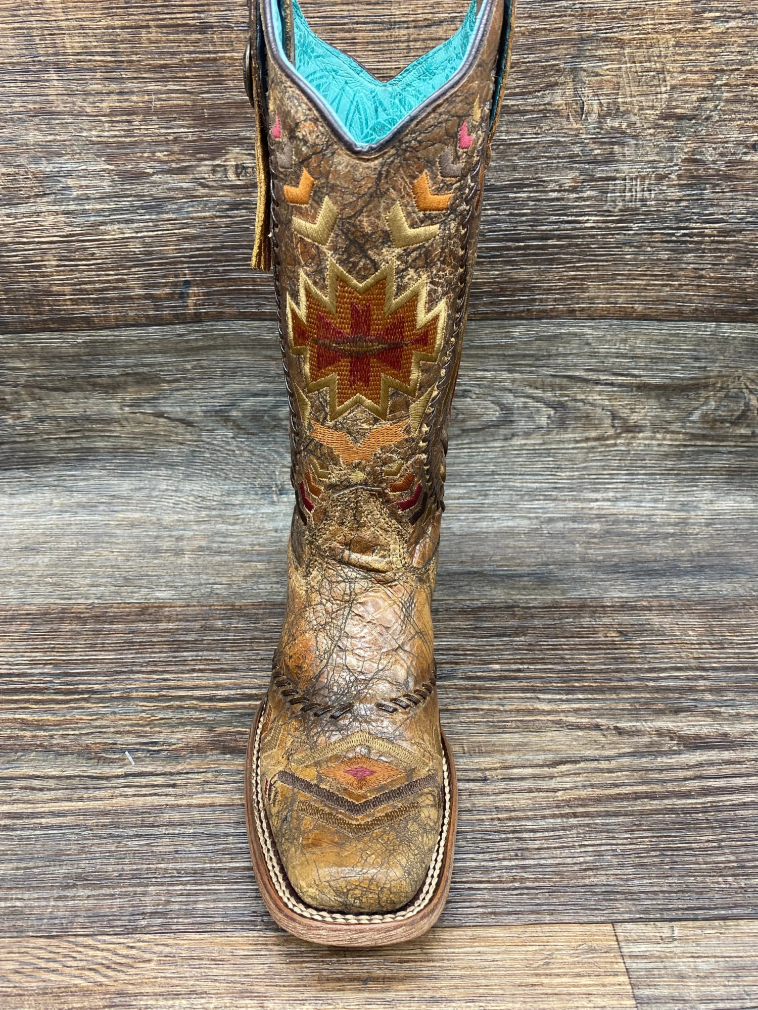 C2915-1 Women's Whip Stitch Square Toe Western Boot By Corral - Image 3