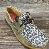 Wdm0057 Women's Distressed Leopard Print Driving Moc By Twisted X