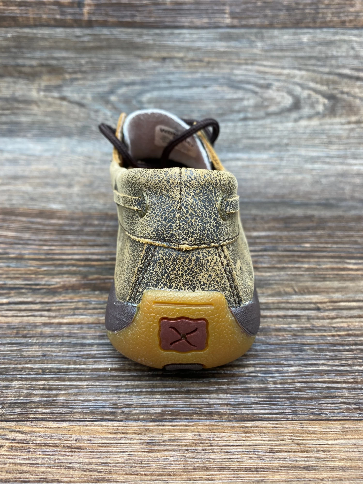 Wdm0057 Women's Distressed Leopard Print Driving Moc By Twisted X - Image 6