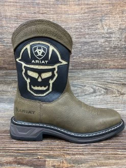10035885 Kid's WorkHog XT VentTEK Bold Square Toe Work Boot By Ariat