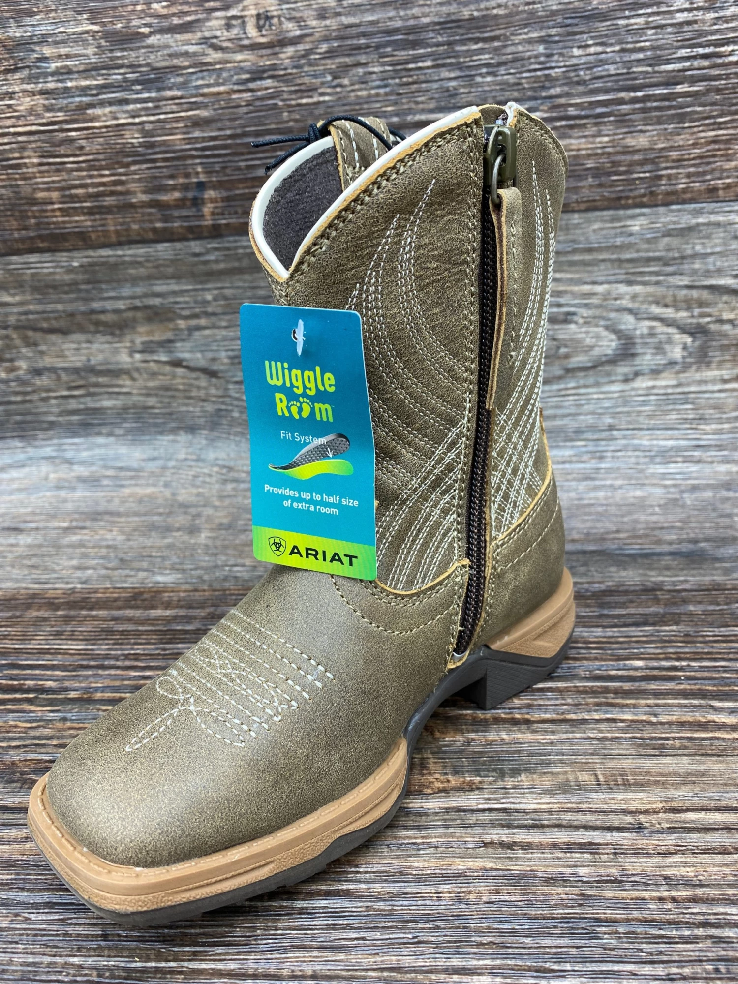 10035858 Kid's Anthem Square Toe Work Boot By Ariat. Toddler Sizes 8-10 - Image 4