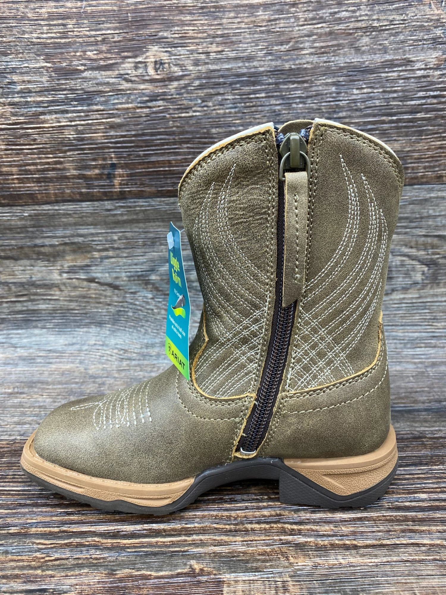 10035858 Kid's Anthem Square Toe Work Boot By Ariat. Toddler Sizes 8-10 - Image 5