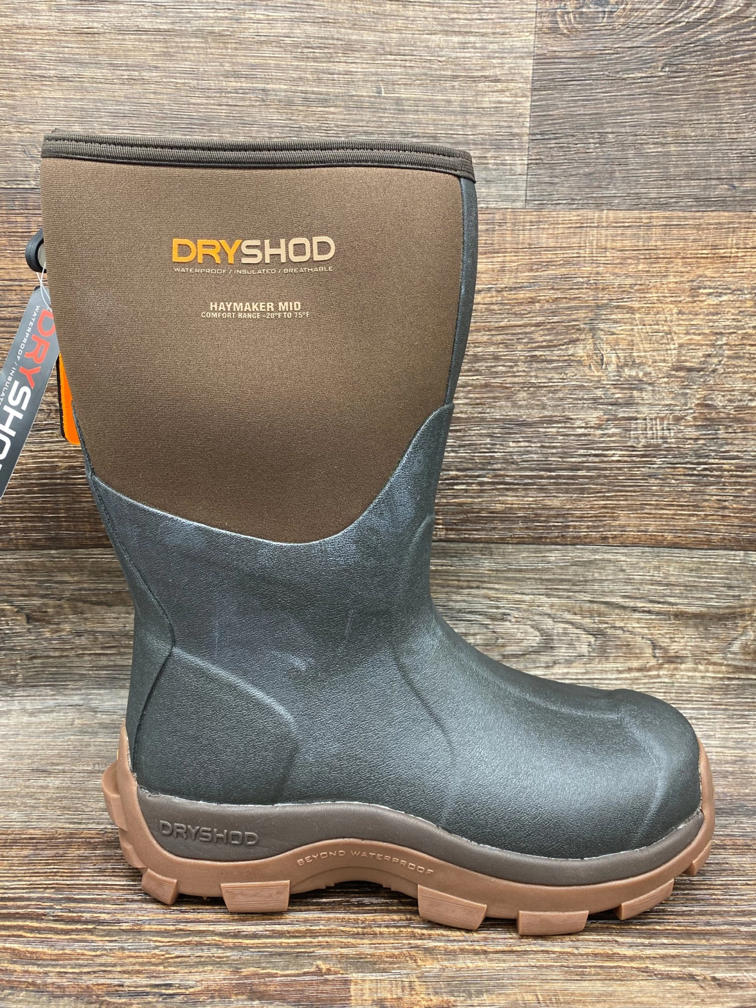 Hay-mm-br Men's Haymaker Mid Neoprene Rubber Farm Boot By DryShod - Image 2