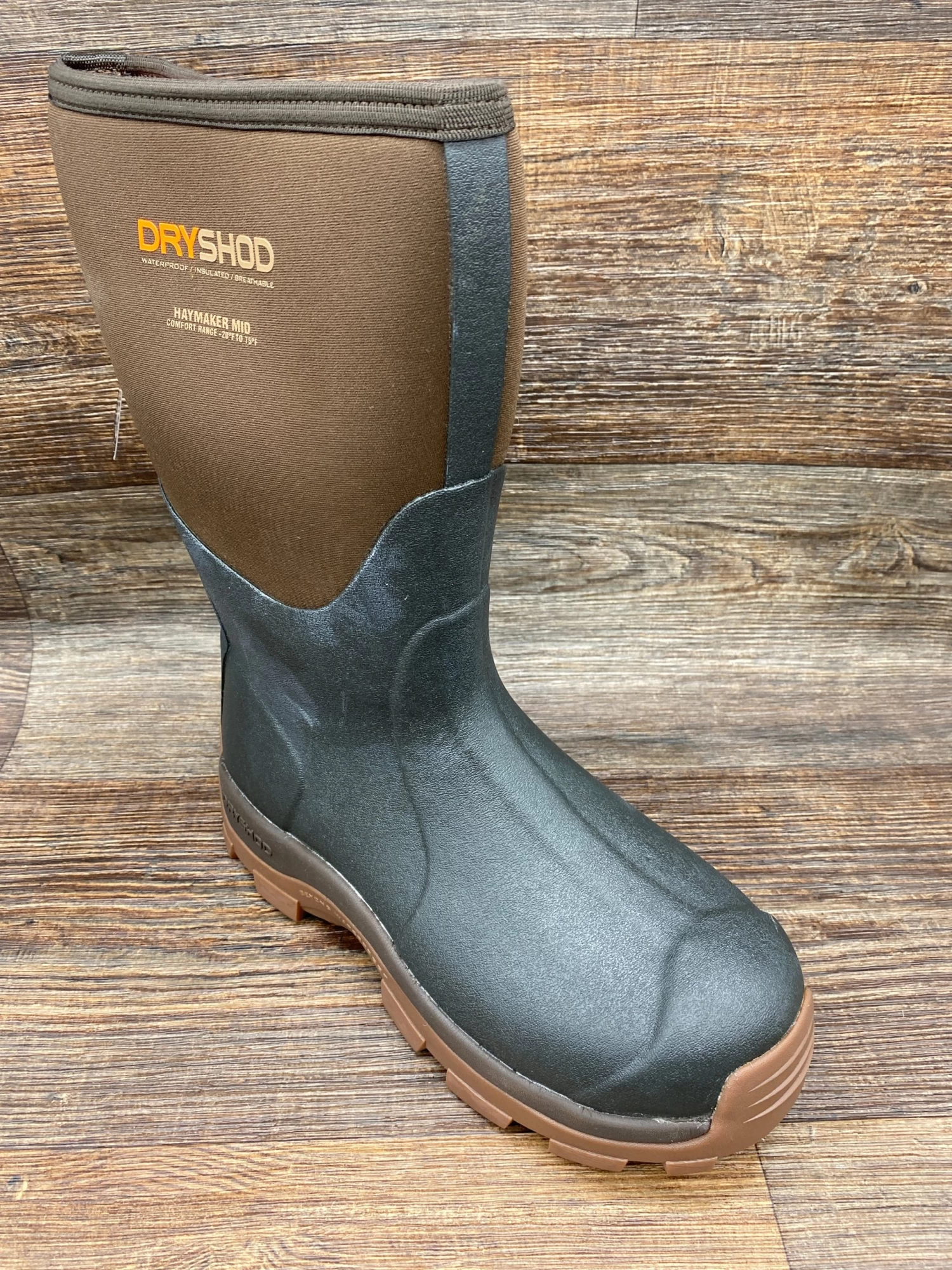 Hay-mm-br Men's Haymaker Mid Neoprene Rubber Farm Boot By DryShod