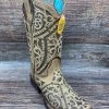 E1623 Women's Square Toe Laser Inlay & Studs Western Boot By Corral