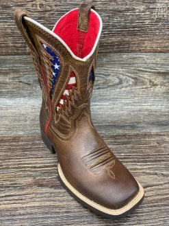 10027304 Kid's Quickdraw VentTek Square Toe Western Boot By Ariat