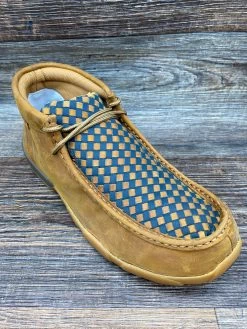 Mdm0057 Men's Driving Moc Casual Shoe With Basket Weave By Twisted X