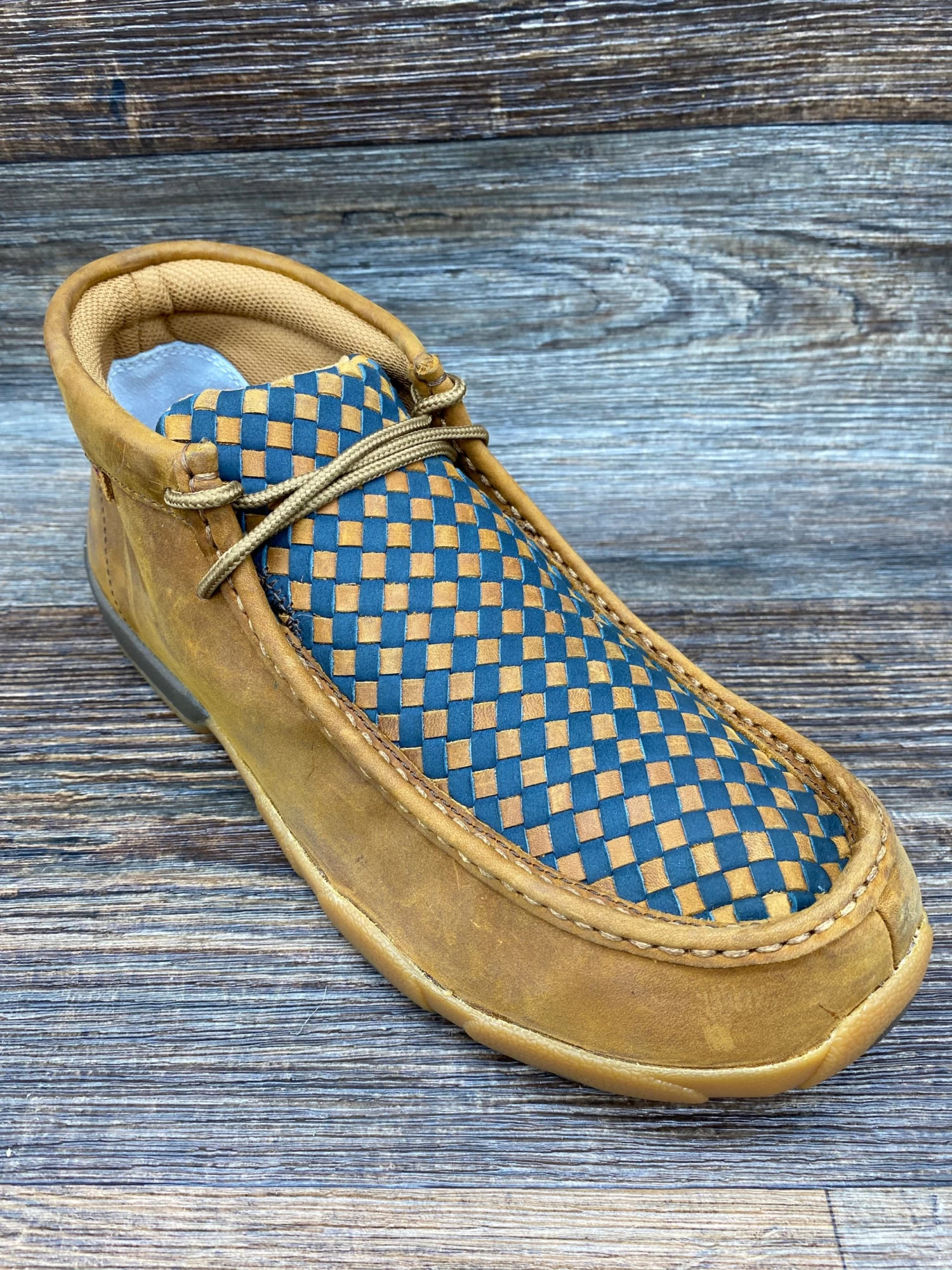 Mdm0057 Men's Driving Moc Casual Shoe With Basket Weave By Twisted X