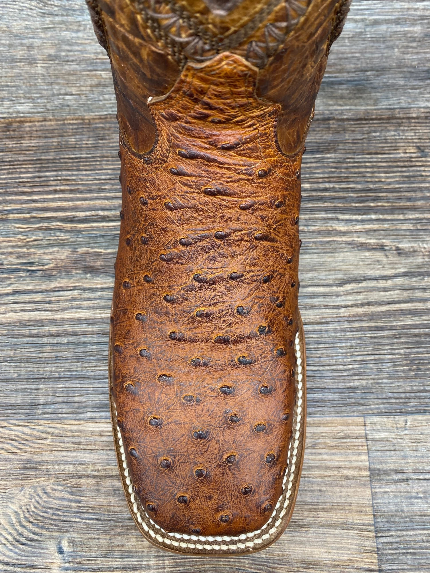 A4007 Men's Vintage Cognac Genuine Full Quill Exotic Western Boot By Corral - Image 3