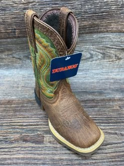 Dbt0229 Kid's Lil' Rebel Pro Square Toe Western Boot By Durango