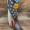 C3749 Women's Snip Toe Navy With Stars And Fringe Western Boot By Corral
