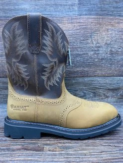 10010134 Men's Sierra Square Toe Steel Toe Work Boot By Ariat