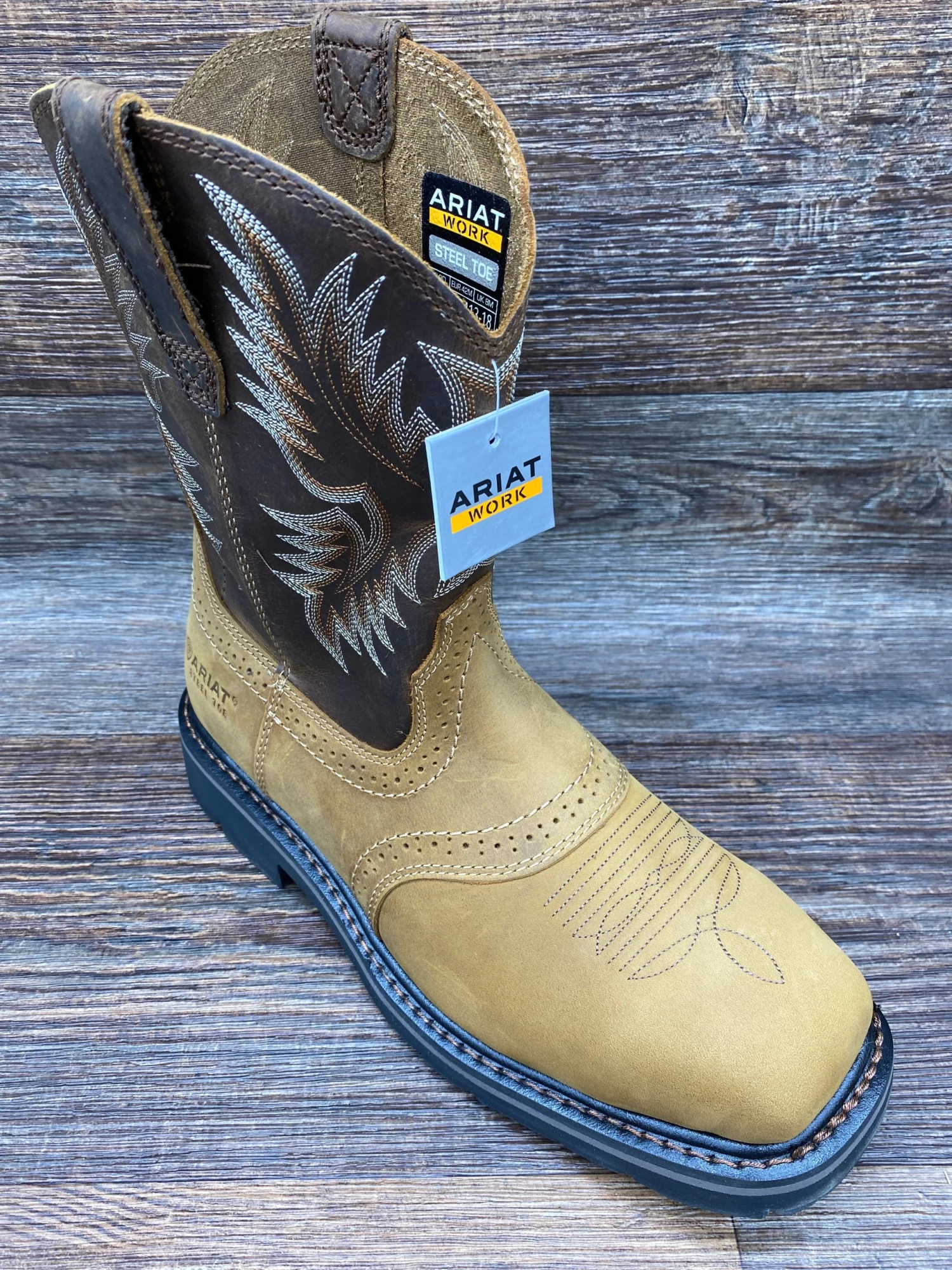 10010134 Men's Sierra Square Toe Steel Toe Work Boot By Ariat - Image 2