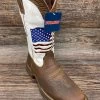 Drd0394 Women's Lady Rebel Square Toe Distressed Flag Western Boot By Durango