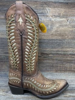 C3782 Women's Glitter Inlay Snip Toe Western Boots By Corral
