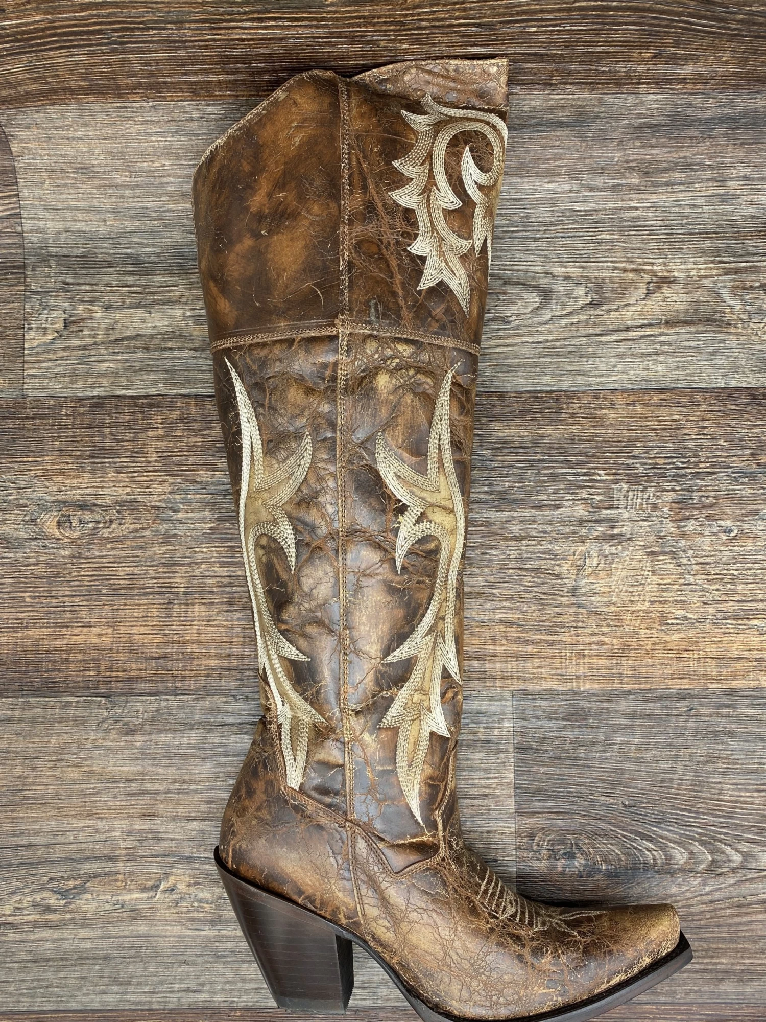 Dp3709 Women's Jilted 20 Inch Thigh High Western Boot By Dan Post - Image 2