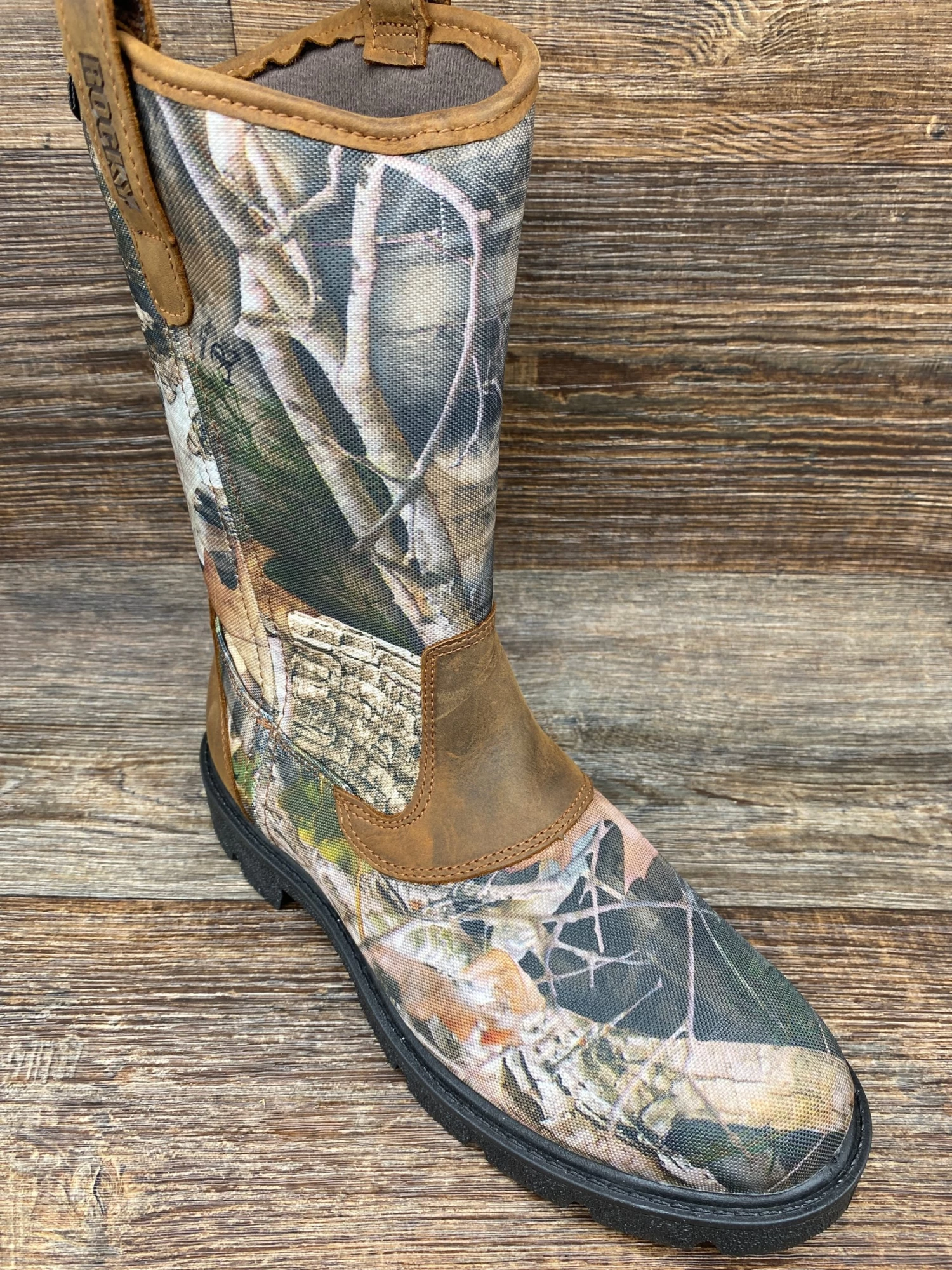 Rks0514 Men's Ridge Stalker Waterproof Slip On Hunting Boot In Realtree By Rocky - Image 2