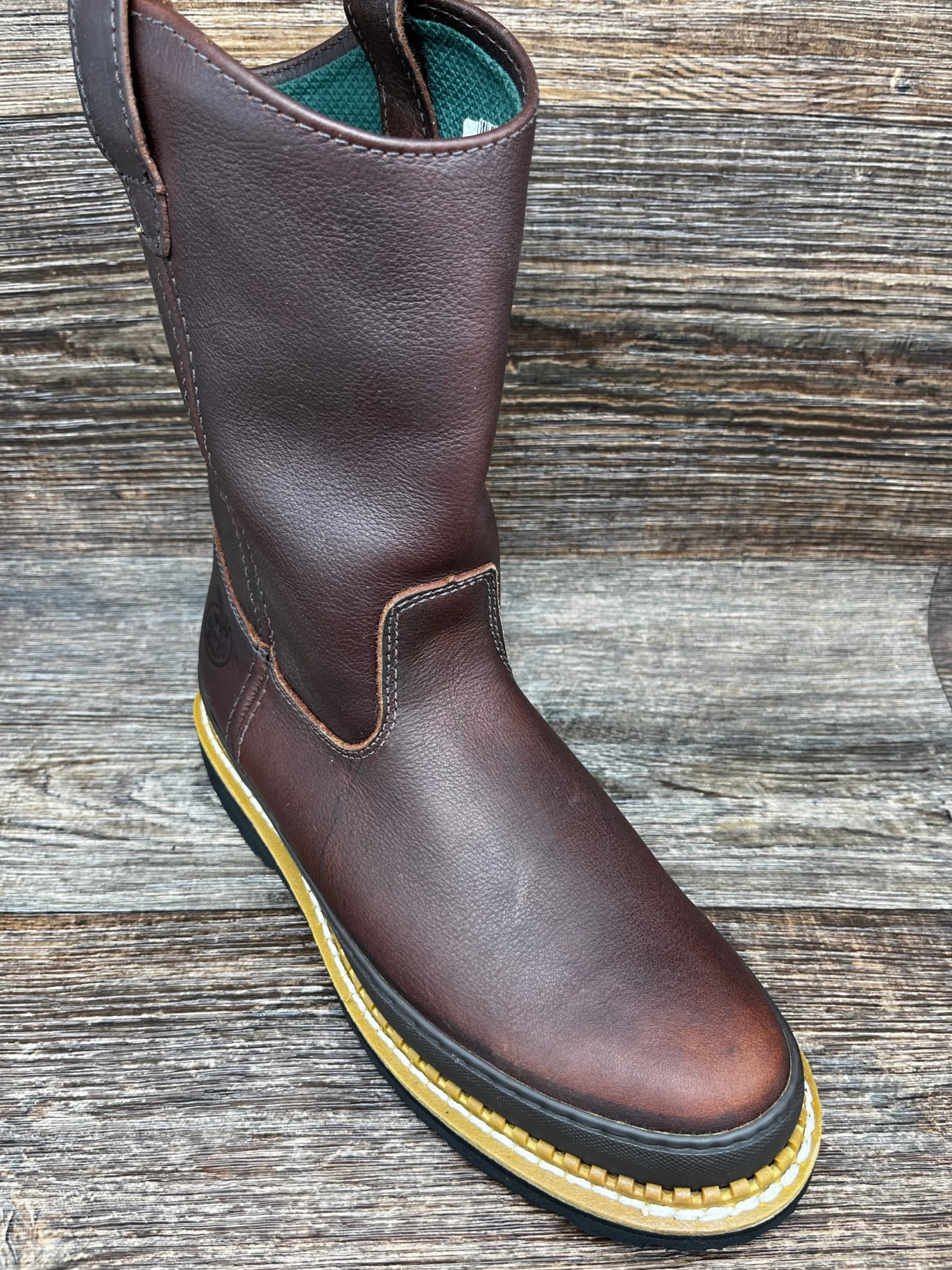 G4274 Men's Slip On Soft Toe Wellington Work Boot By Georgia - Image 2