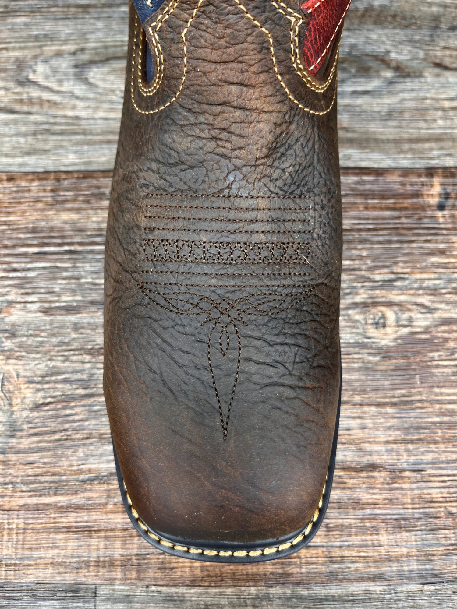 Ddb0366 Men's Maverick Vintage Flag Waterproof Composite Toe Work Boot By Durango - Image 3