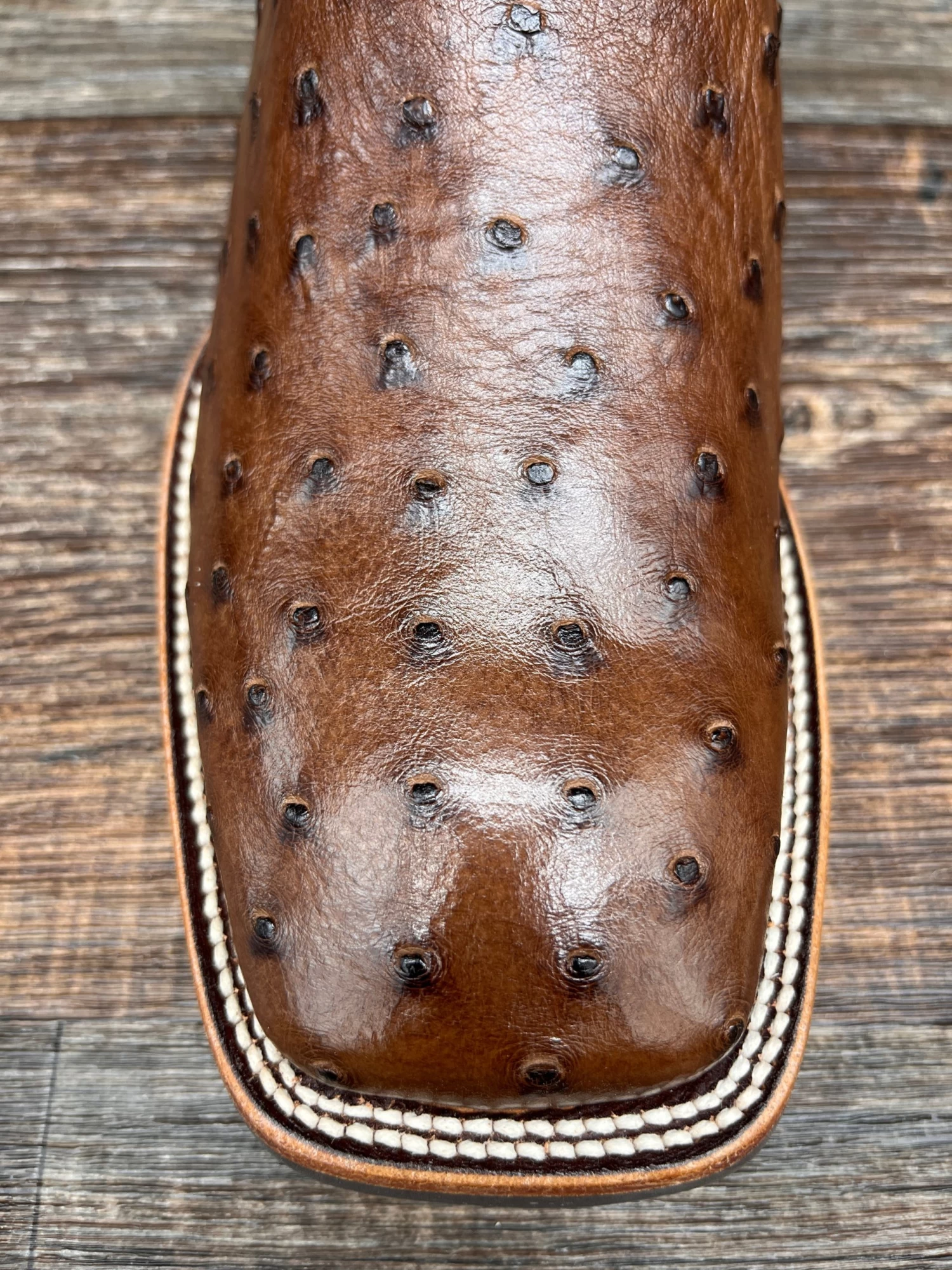 10040304 Men's Quantum Primo Full Quill Ostrich Square Toe Western Boot By Ariat - Image 3