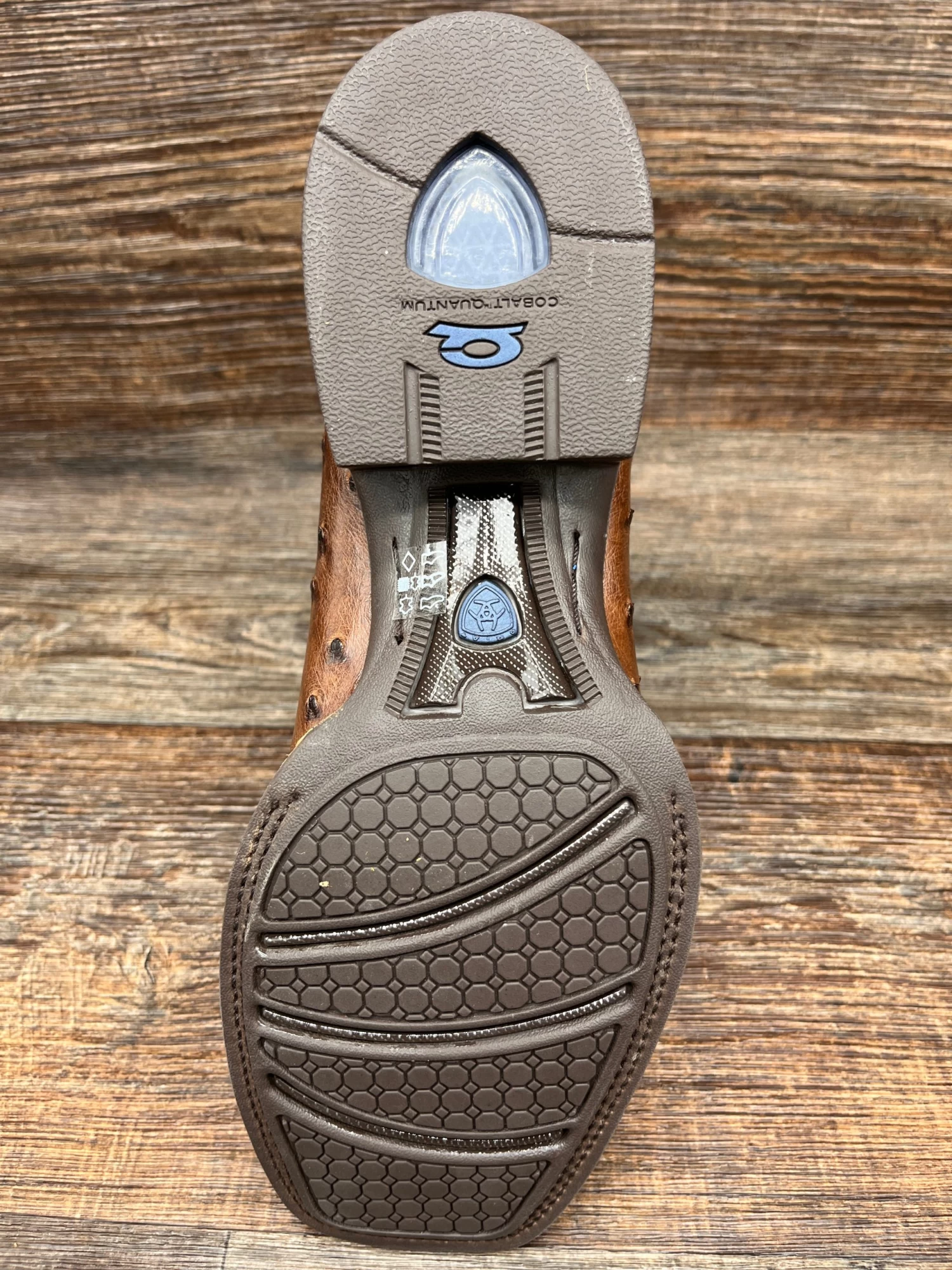 10040304 Men's Quantum Primo Full Quill Ostrich Square Toe Western Boot By Ariat - Image 4