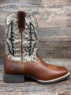 10040258 Kid's Koel VentTEK Square Toe Western Boot By Ariat