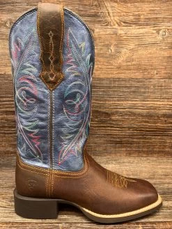 10040422 Women's Round Up Square Toe Western Boot By Ariat