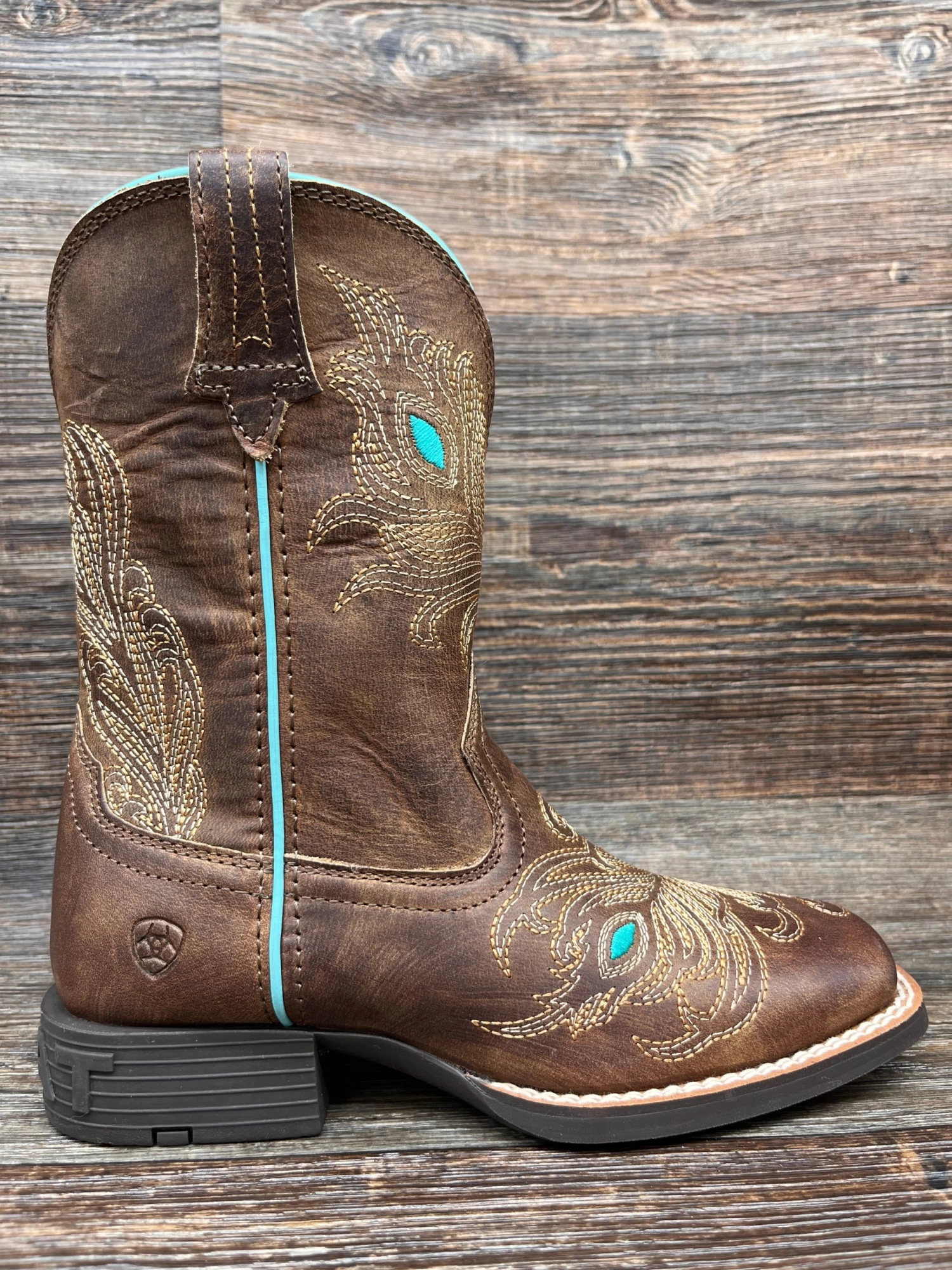 10040257 Kid's Bright Eyes II Square Toe Western Boot By Ariat - Image 2