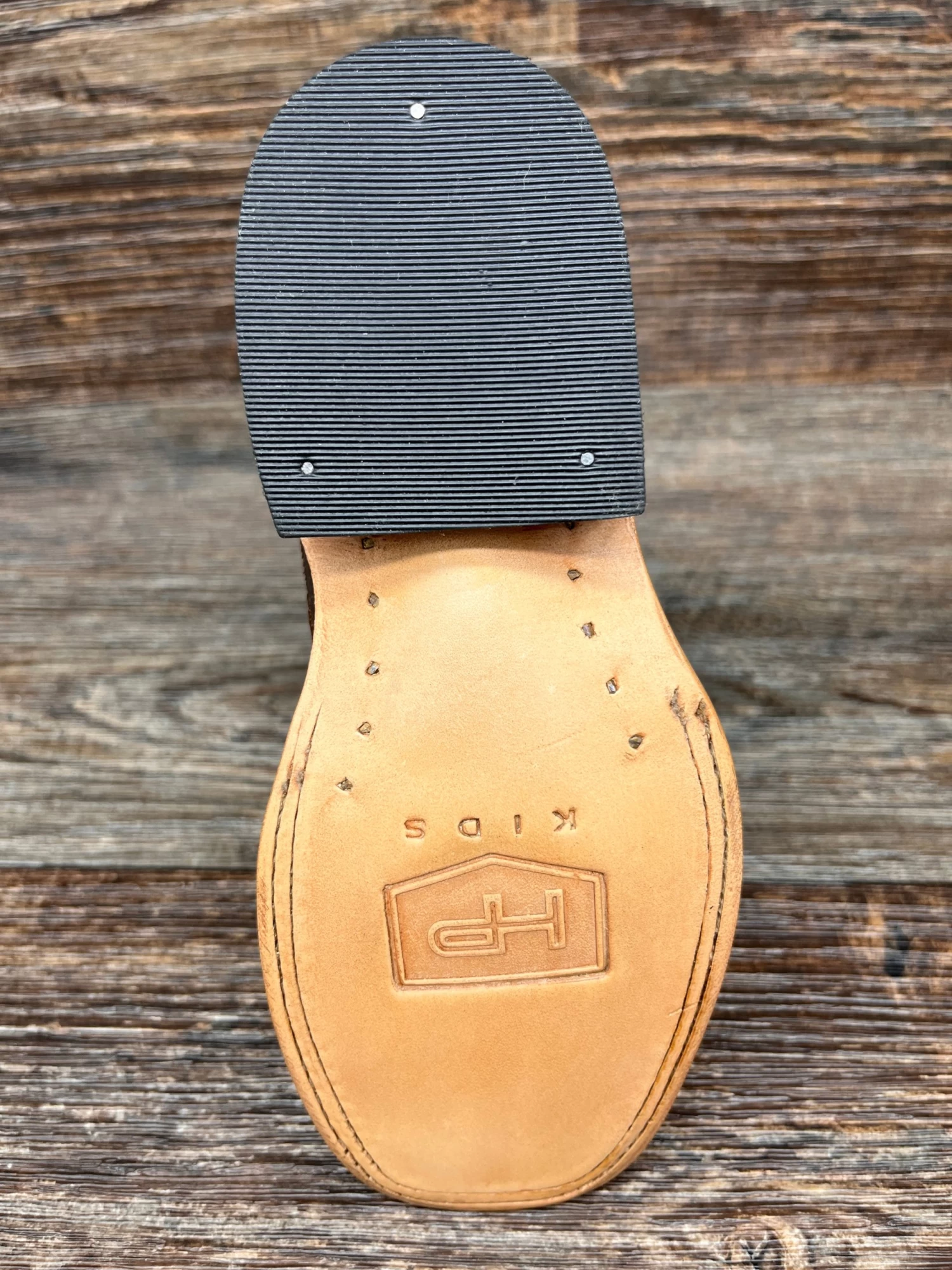 Hpk1053 Kid's Crazy Train Patchwork Square Toe Western Boot By Horse Power - Image 4