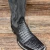 Corral L5743 Men's Black Belly Cut Caiman Square Toe Western Boot By Circle-G
