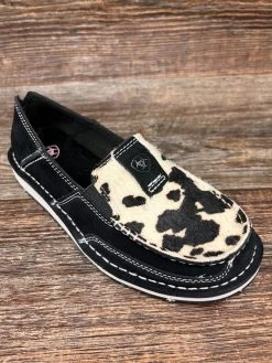 10042529 Women's Black & White Cowhide Pattern Cruiser By Ariat