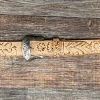 6152h Tan Tooled Leather Belt By Cowtown