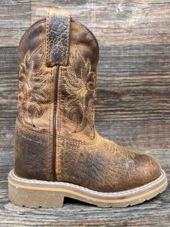 Dpc2926 Kid's Durant Jr Square Toe Western Boot By Dan Post