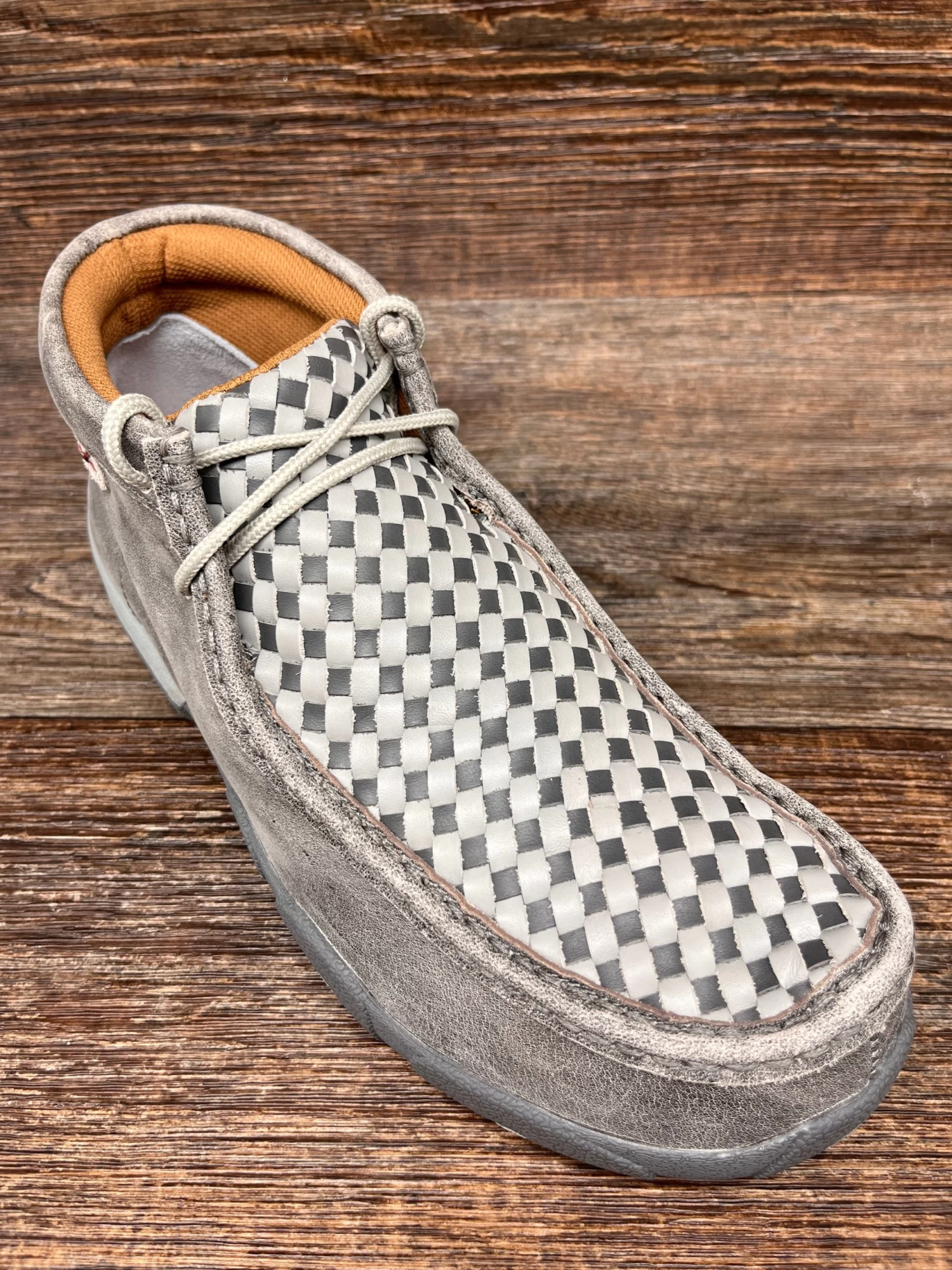 Mdm0073 Men's Basketweave Lace Up Driving Moc By Twisted X