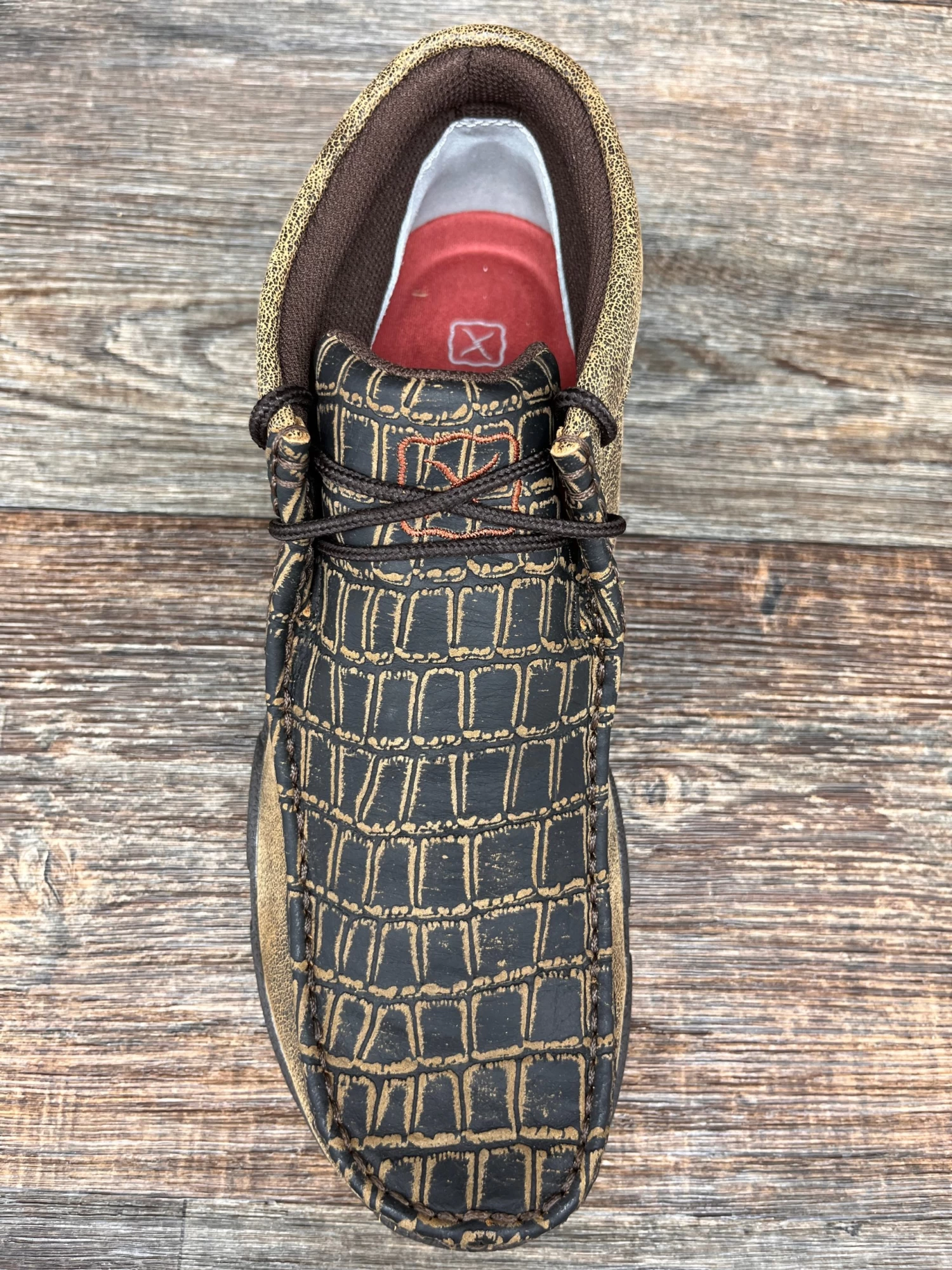 Mdm0067 Men's Gator Print Driving Moc Casual Shoe By Twisted X - Image 3