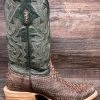 A4287 Men's Light Brown Square Toe Genuine Python Skin Boot By Corral