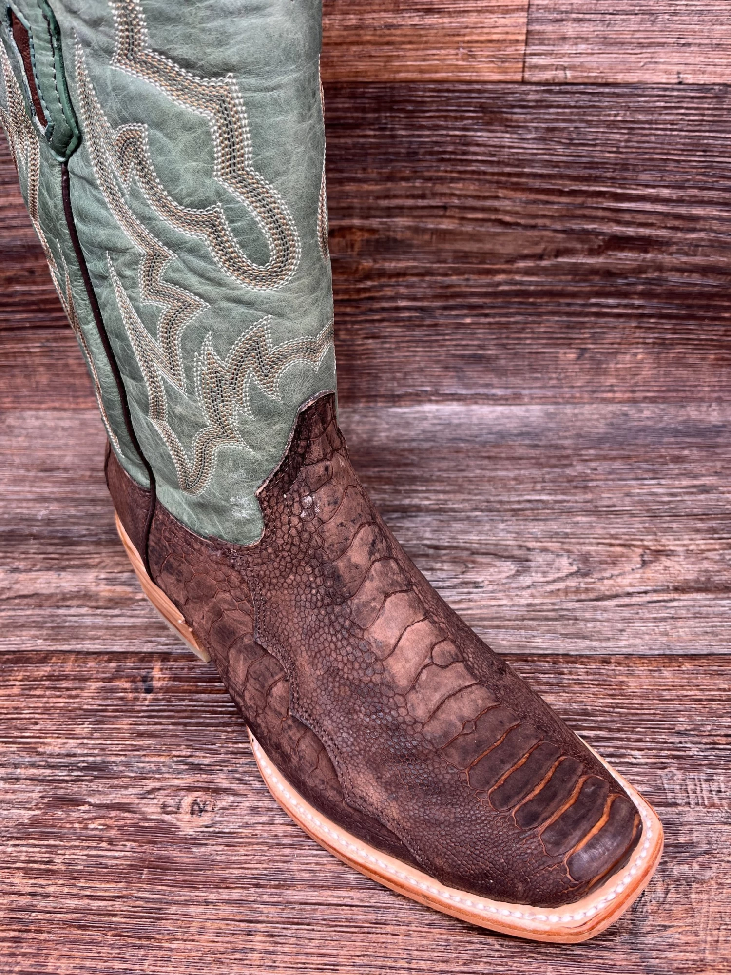 A4292 Men's Genuine Ostrich Leg Square Toe Western Boot By Corral - Image 2