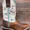 Dpc2908 Girl's Rumi Hair-On Cowhide Western Boot By Dan Post