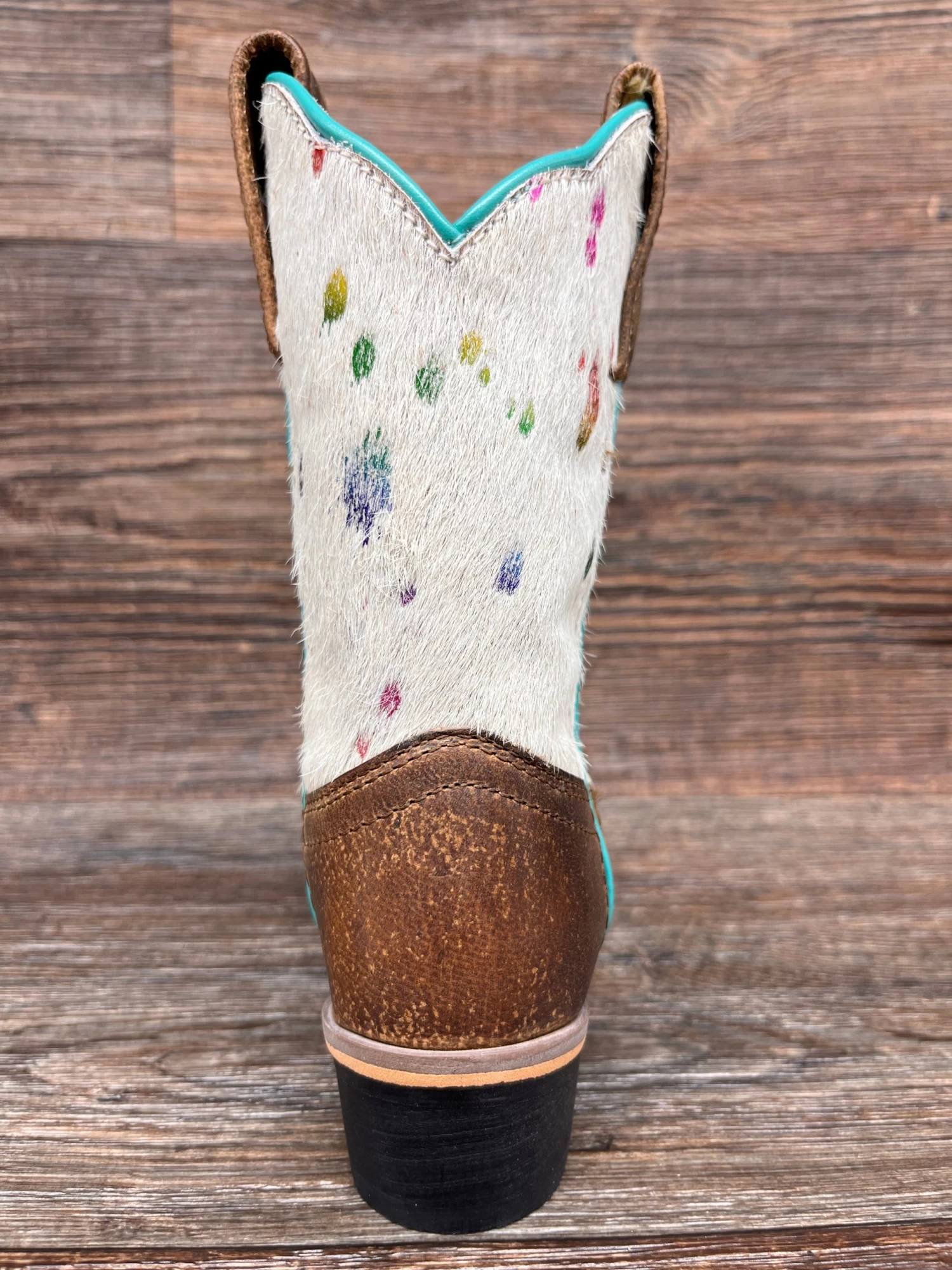 Dpc2908 Girl's Rumi Hair-On Cowhide Western Boot By Dan Post - Image 5